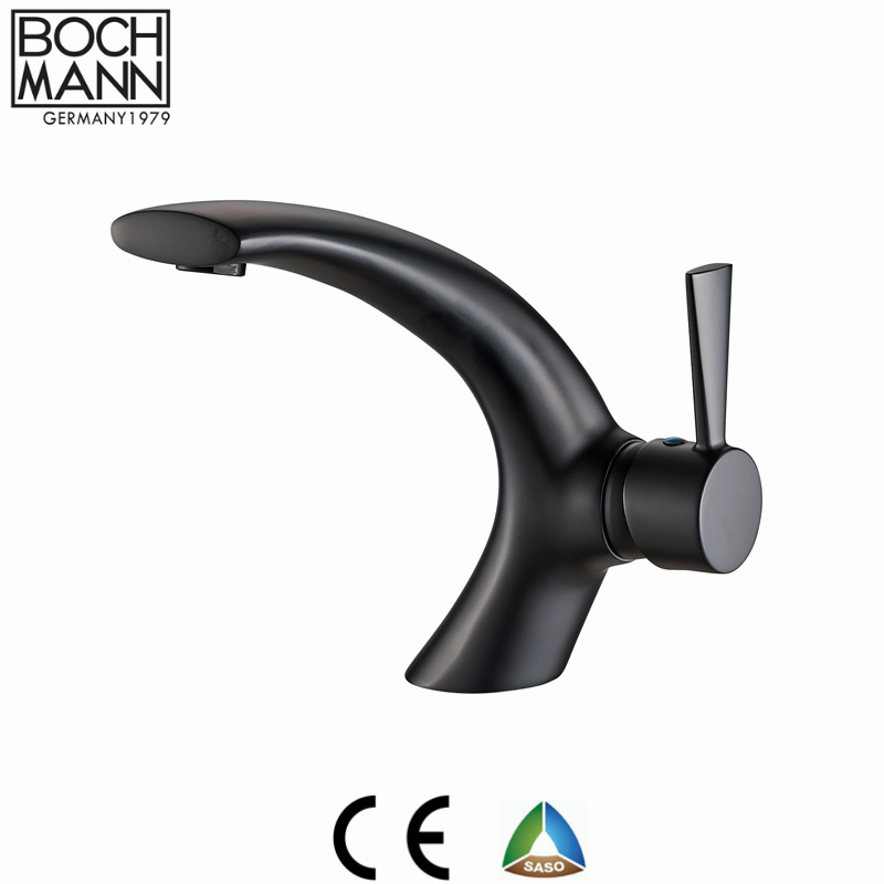 Matt Black Color Classic Design Big Size Brass Bath Shower Mixer