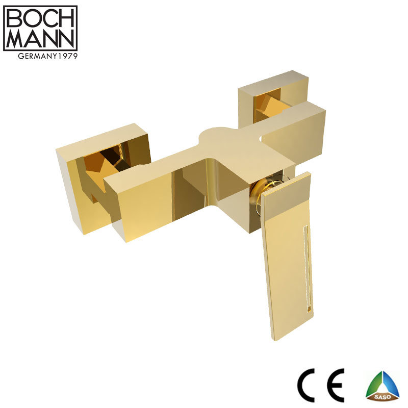 Middle East Rose Gold Color Brass Body Square Bath Water Mixer