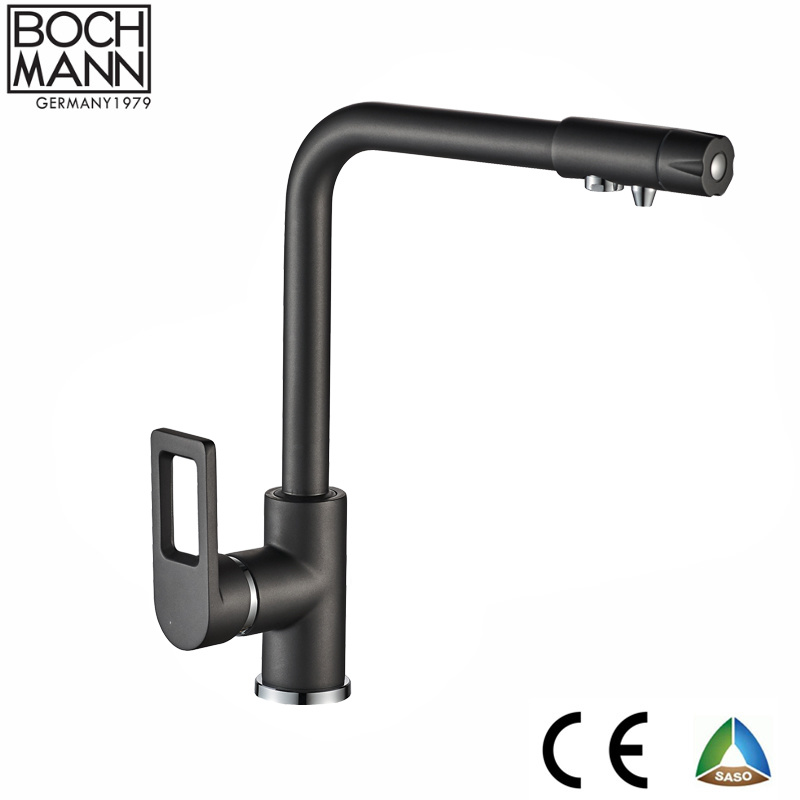 Black Color Kitchen Room Pure Water Tap and Brass Kitchen Mixer