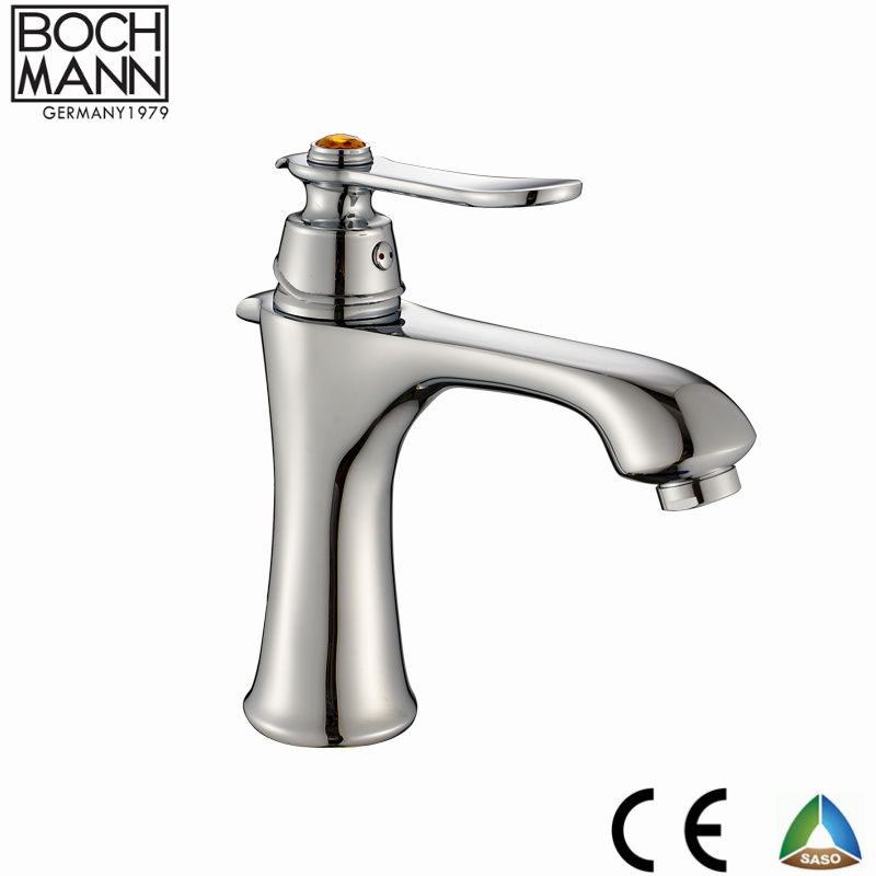 Traditional Classical Design Chrome Bathroom Water Taps Faucet Handle with Diamond