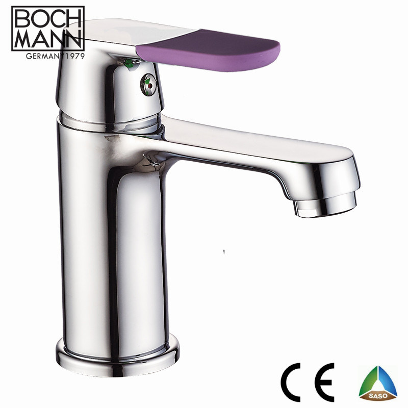 Competitive Ultra Thin Brass Body Rain Shower Set Water Faucet with Colorful Handle