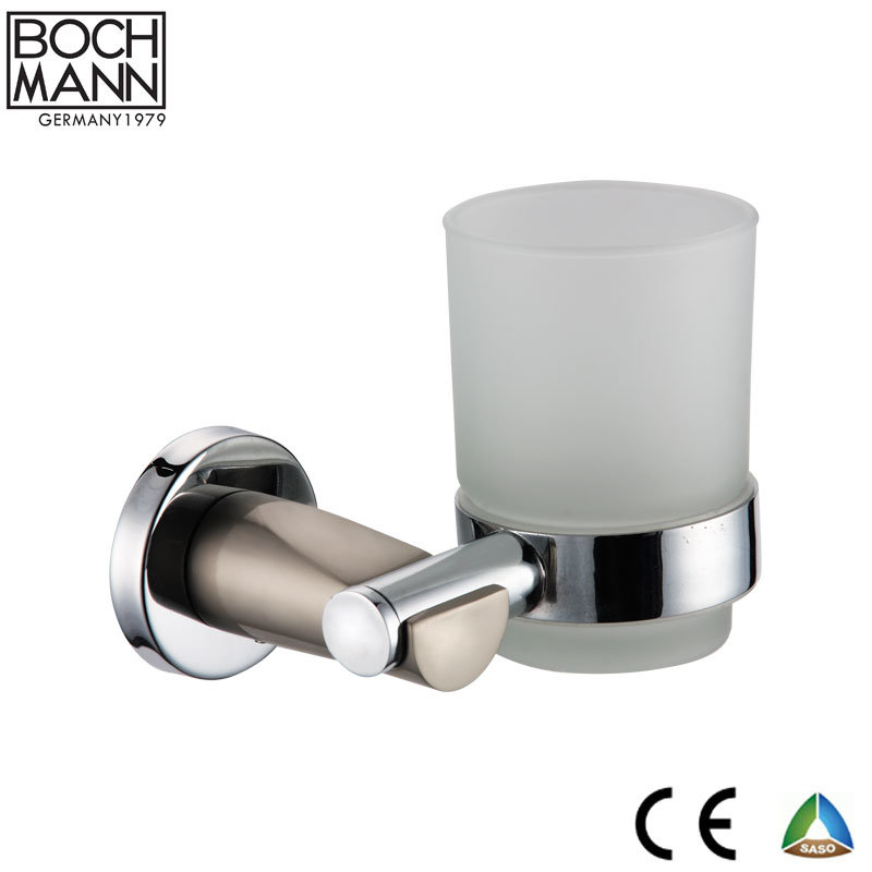 Bathroom Hardware Single Tumbler Holder with Glass Cup