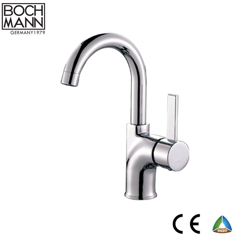 High Basin Faucet with Revolving U Shape Spout for Super Market and E-Shopping