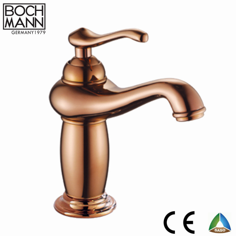 Competitive Price Traditional Colorful Golden High Counter Basin Water Mixer with Saber