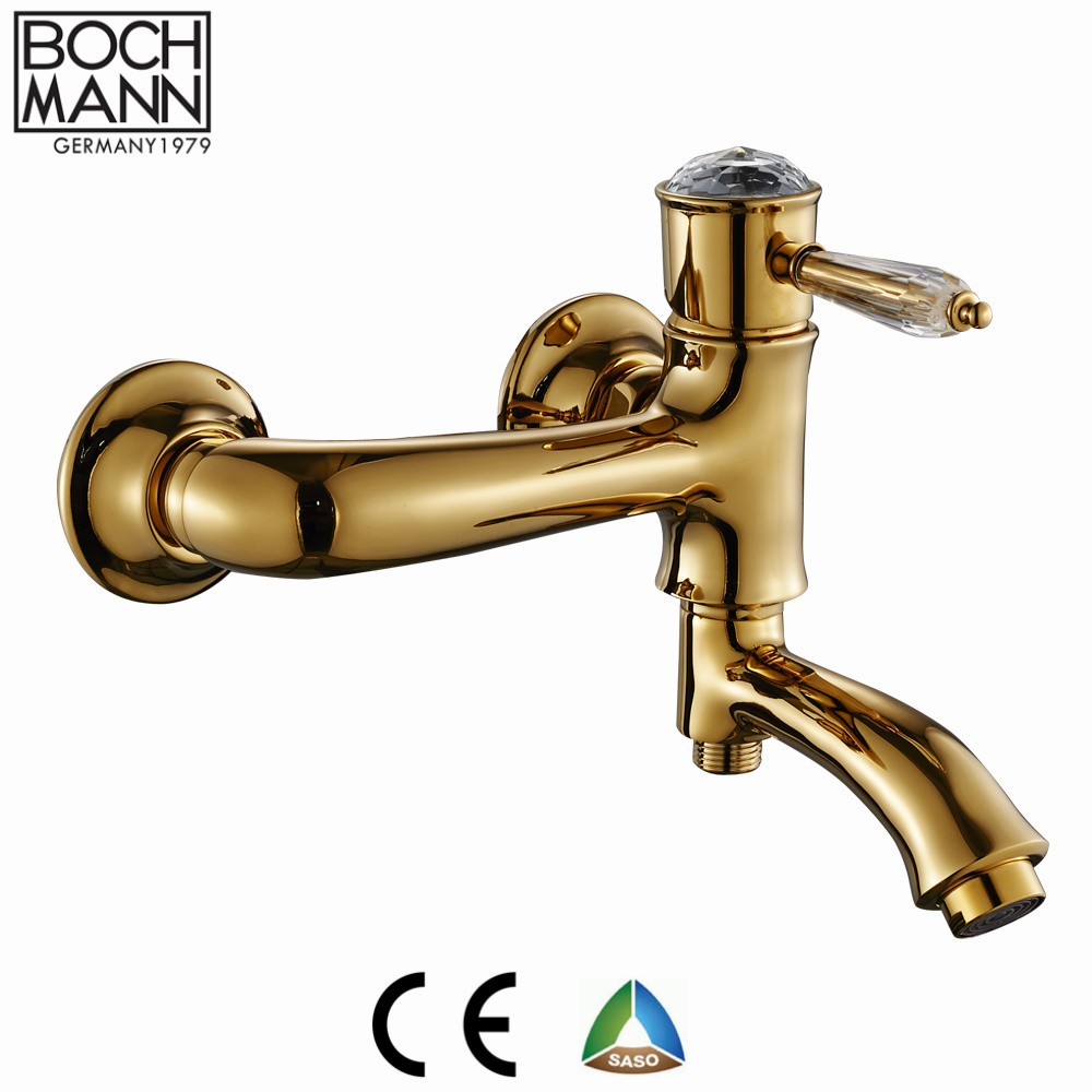 Wall Mounted Full Brass Rain Shower Set Faucet for Hotel Villa Bathroom