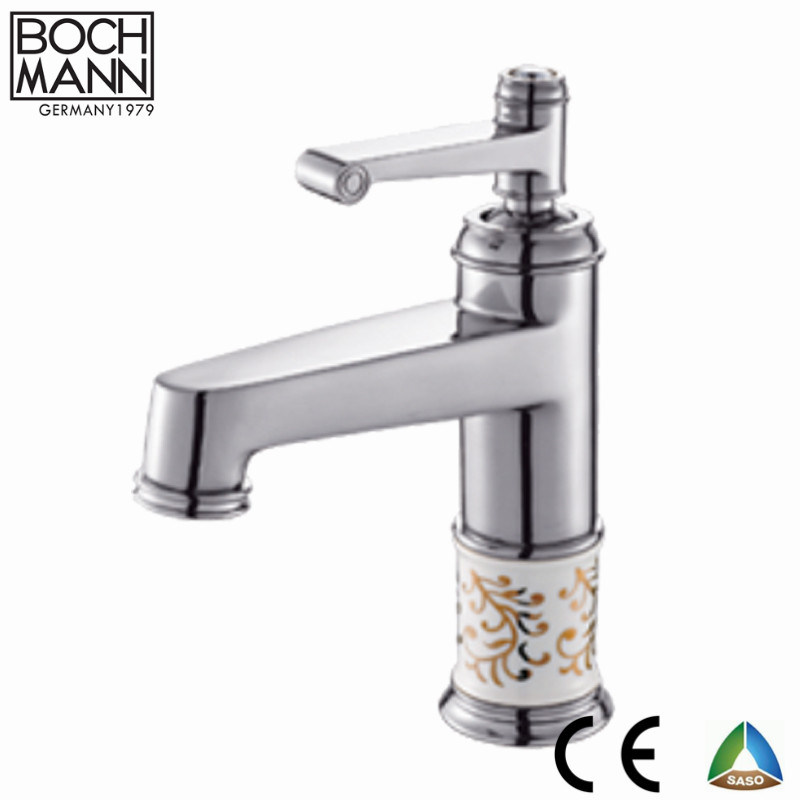 Single Handle Chrome Plated Long Bathroom Basin Water Taps