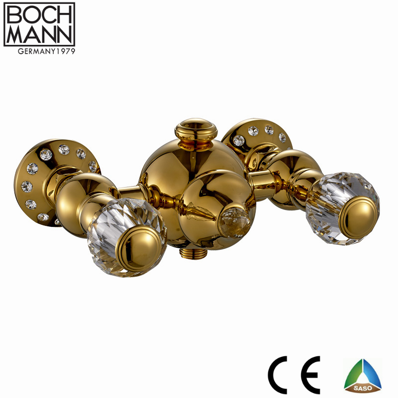 China Wenzhou Kaiping Distributor of Full Brass Luxury Rain Shower Set Faucet with Crystal