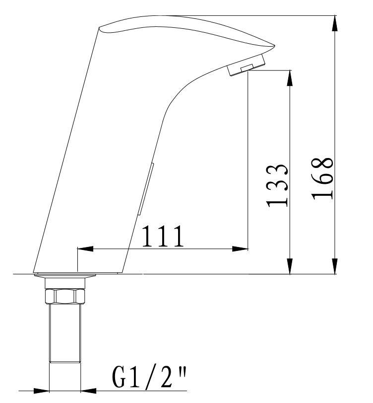 Automatical Inductive Sensor Faucet with Handle for Hot and Cold Water