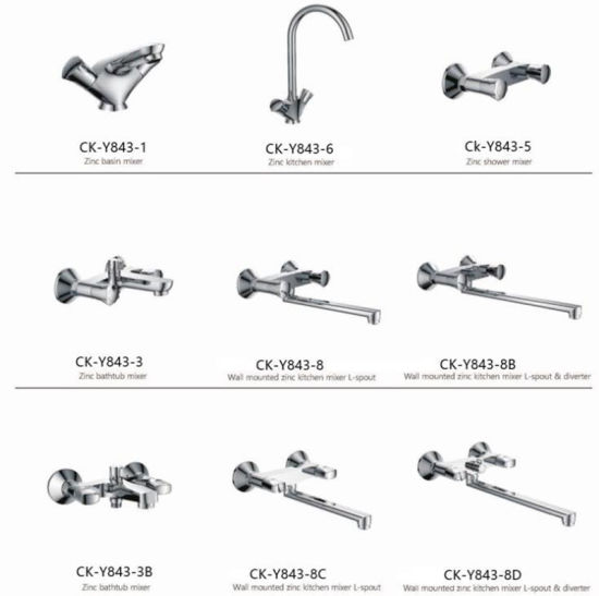 Wall Shower Faucet and Zinc Body Tub Faucet with Plastic Handle Shower