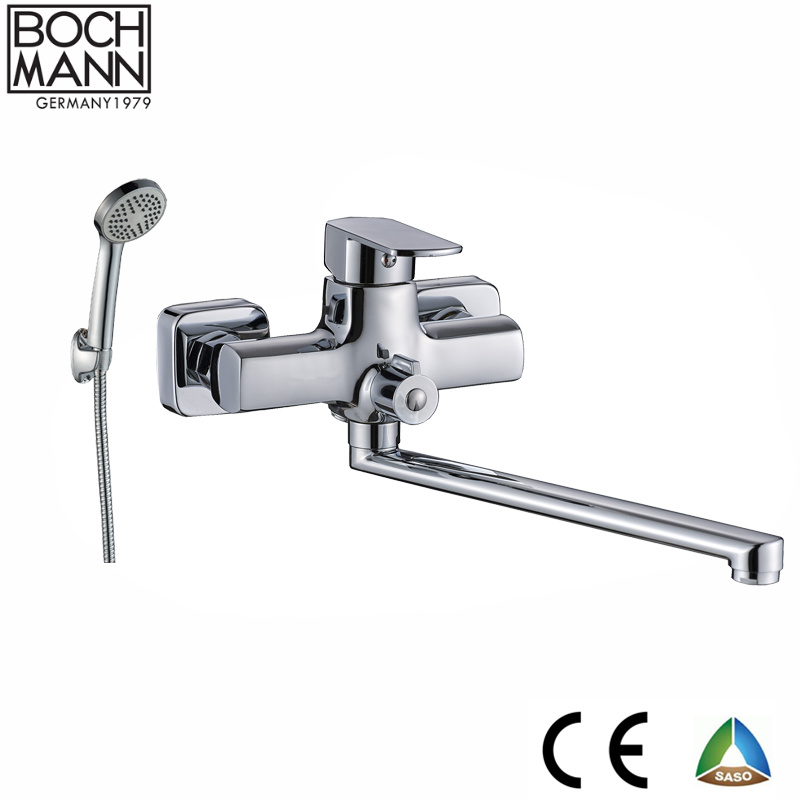 Bathroom Tub Faucet and Zinc Body Wall Shower Faucet with Plastic Handle Shwoer