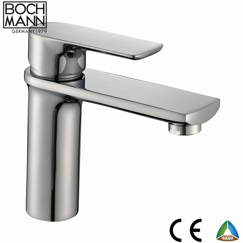 Gold and White Color Brass Bathroom Fittings Basin Faucet Wash Hand