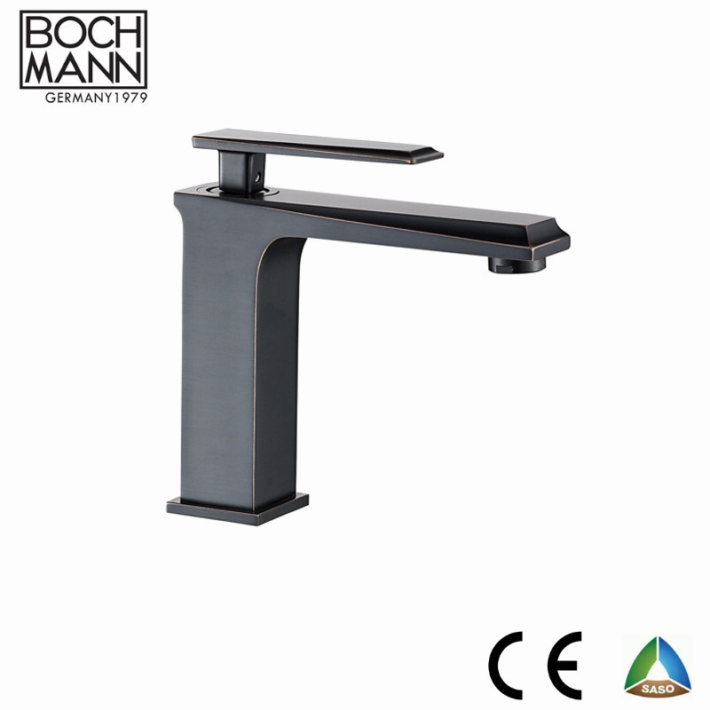 Traditional Orb Black Color High Washroom Lavatory Shower Bath Basin Tap