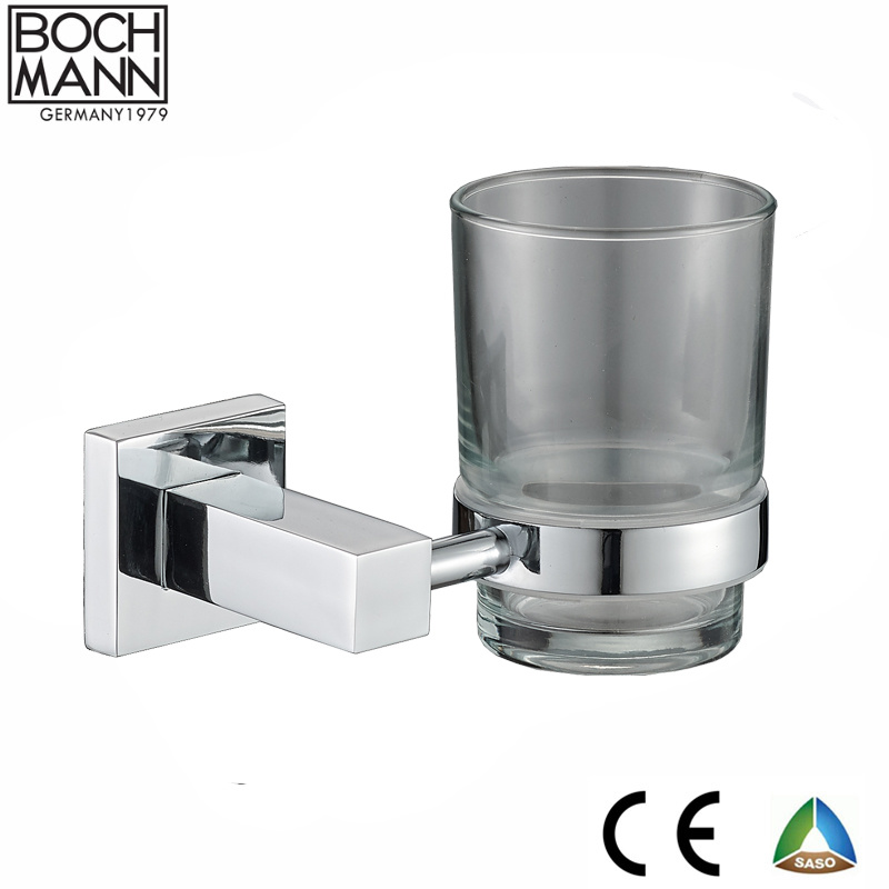 Bathroom Tumbler Holder and Chrome Color Zinc Single Tumbler Holder