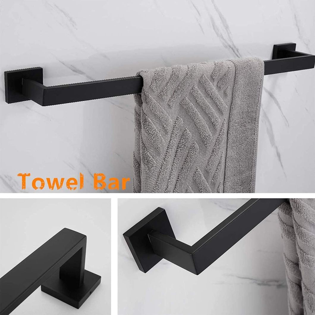 Matte Black Stainless Steel Metal Bathroom Hardware