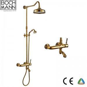 Titannium gold color luxury design brass water mixer